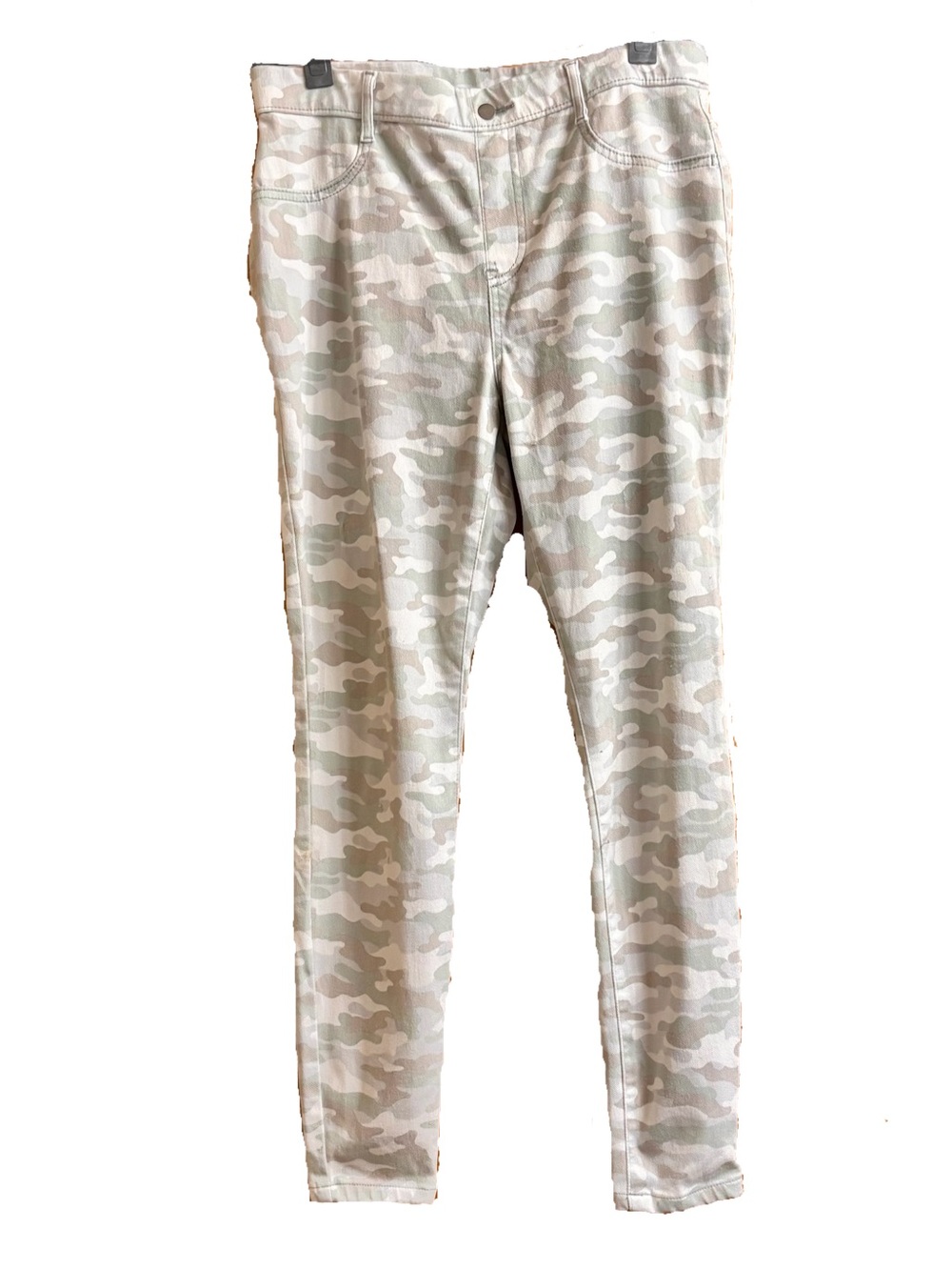 Time and Tru Women's Beige Camo Leggings Jeggings Size 12-14